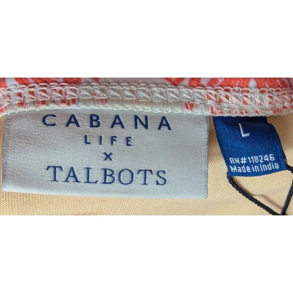 Talbots Cabana Life Embroidered Halter One Piece size L Tropical Beach UPF 50+ - Picture 11 of 14